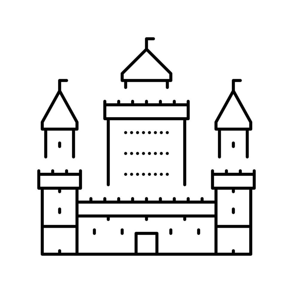 kingdom fairy tale line icon vector illustration