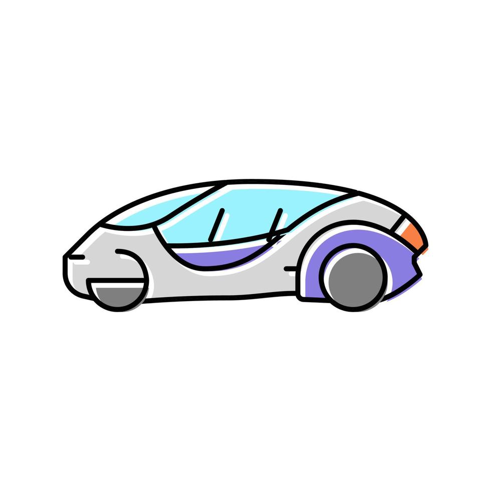 futuro coche auto vehículo color icono vector ilustración
