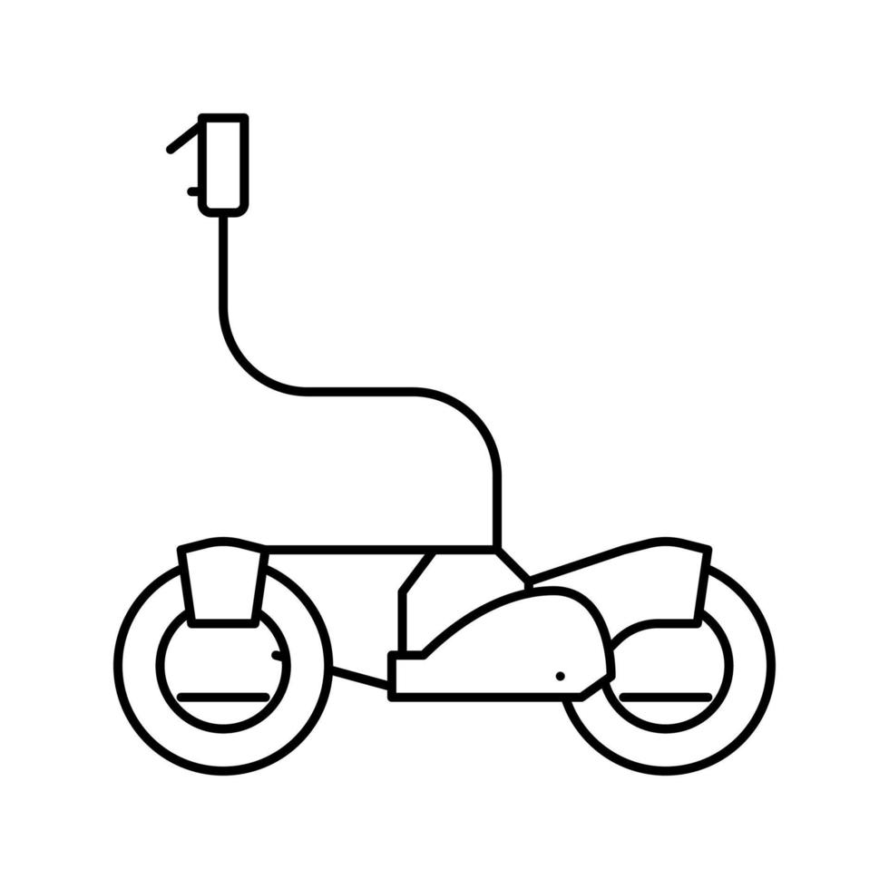 motorized vehicle transport line icon vector illustration