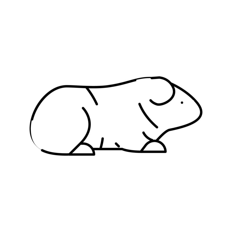 guinea pig pet line icon vector illustration