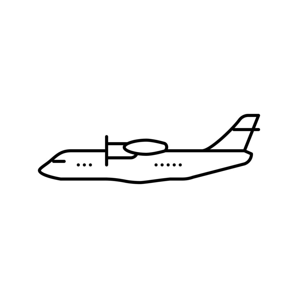ilustración de vector de icono de línea de avión de patrulla marítima
