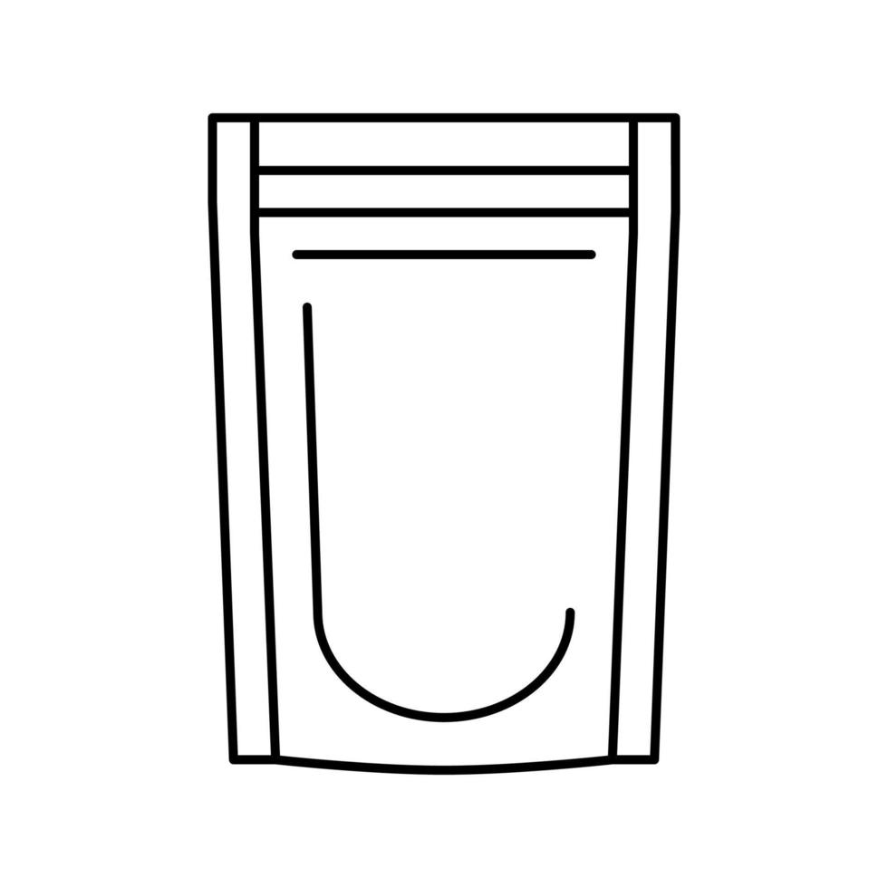 ilustración de vector de icono de línea de plástico de bolsa