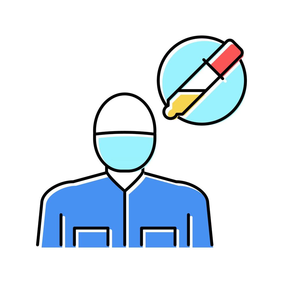 ilustración de vector de icono de color de especialista médico en alergia e inmunología