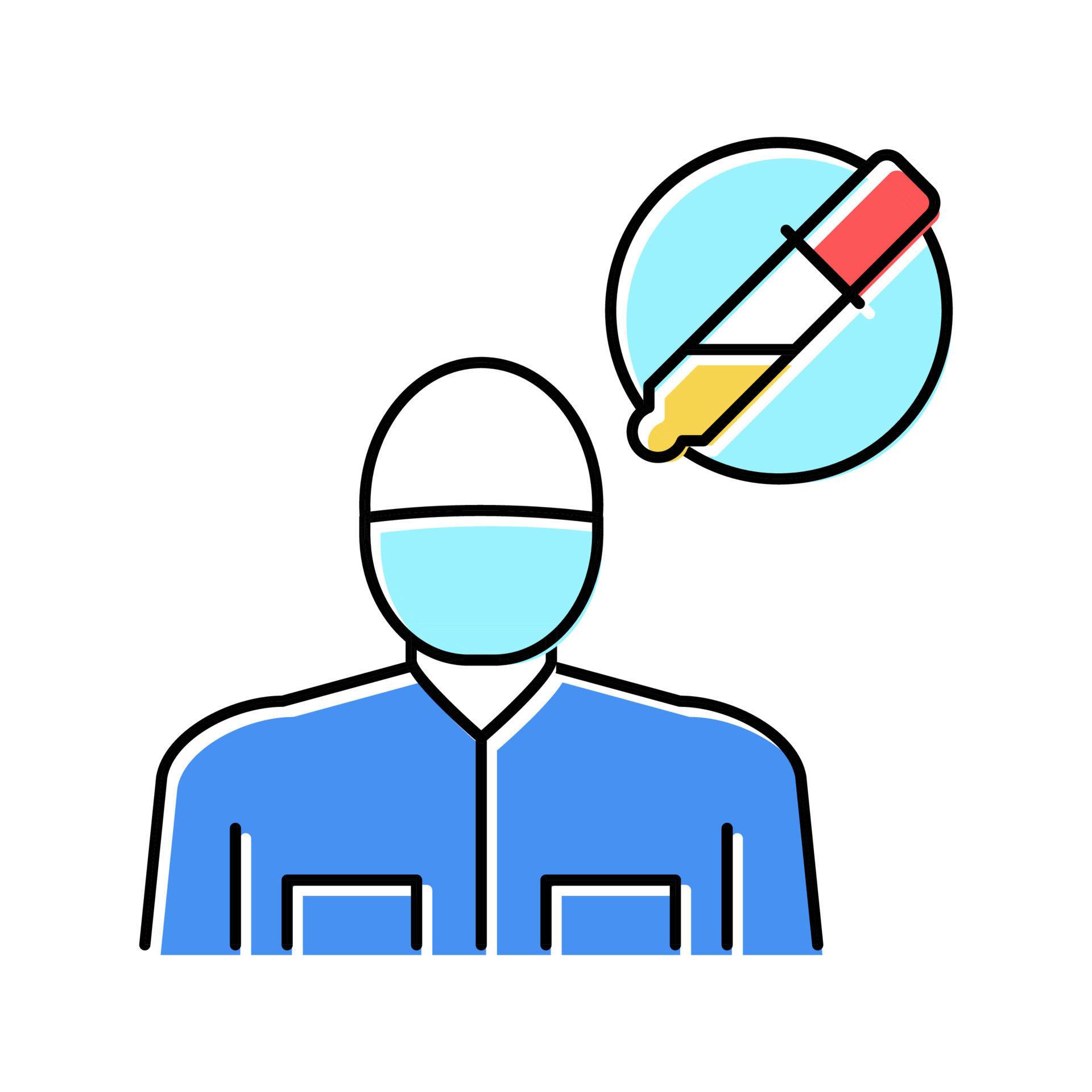 allergy and immunology medical specialist color icon vector