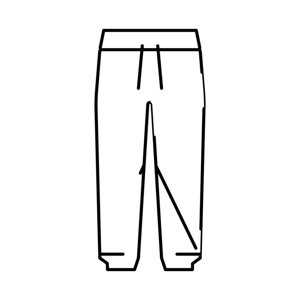 joggers pants clothes line icon vector illustration