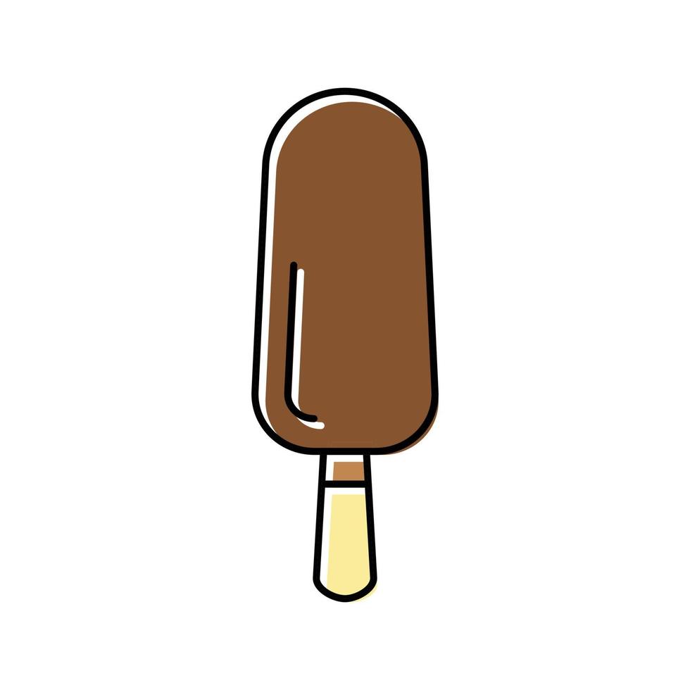 chocolate ice cream color icon vector illustration