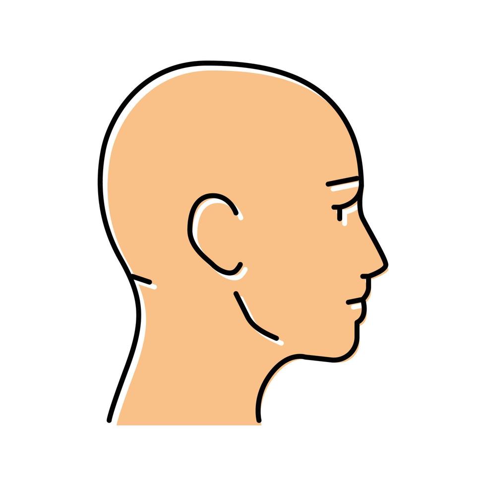 head human color icon vector illustration