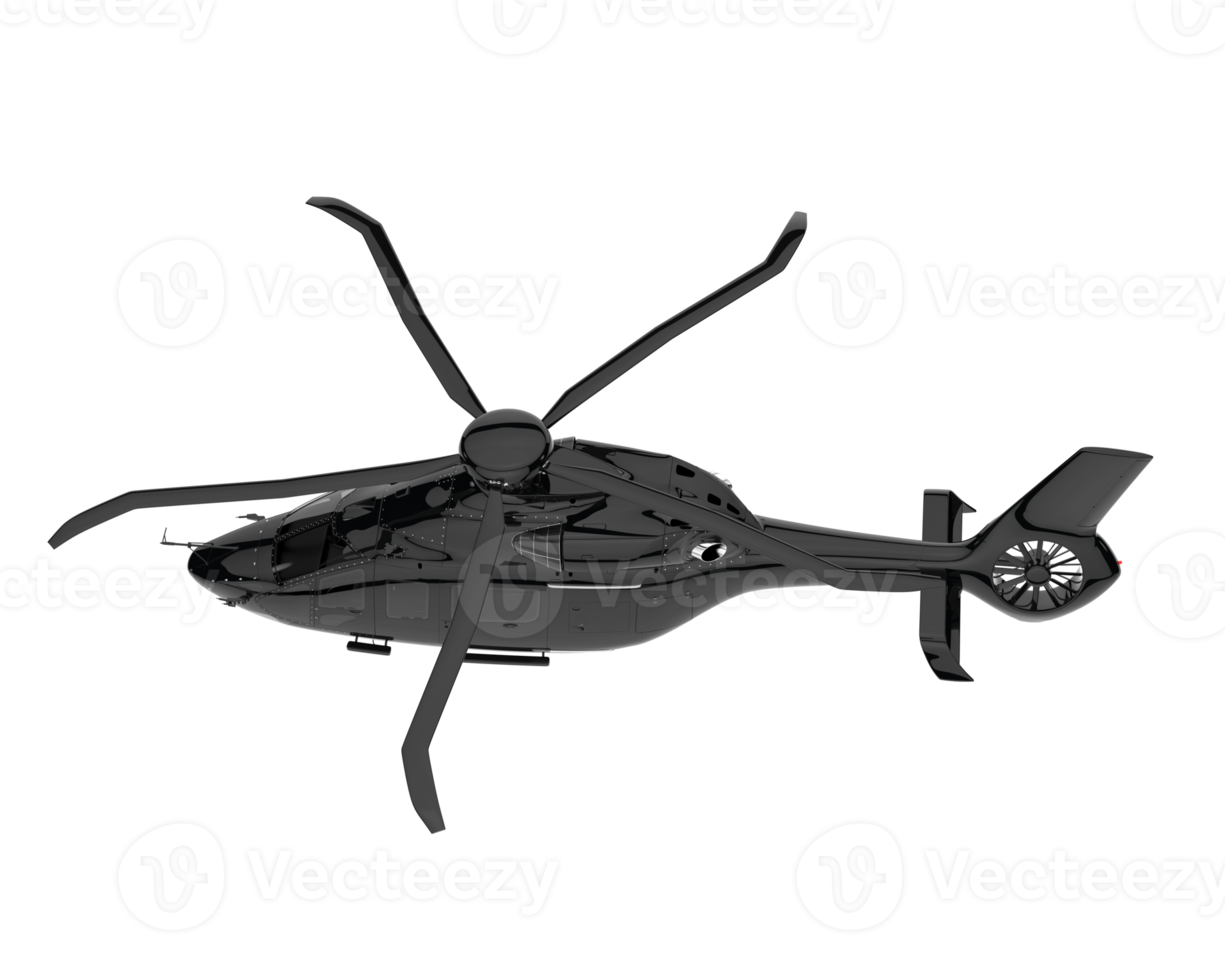 Helicopter isolated on transparent background. 3d rendering - illustration png