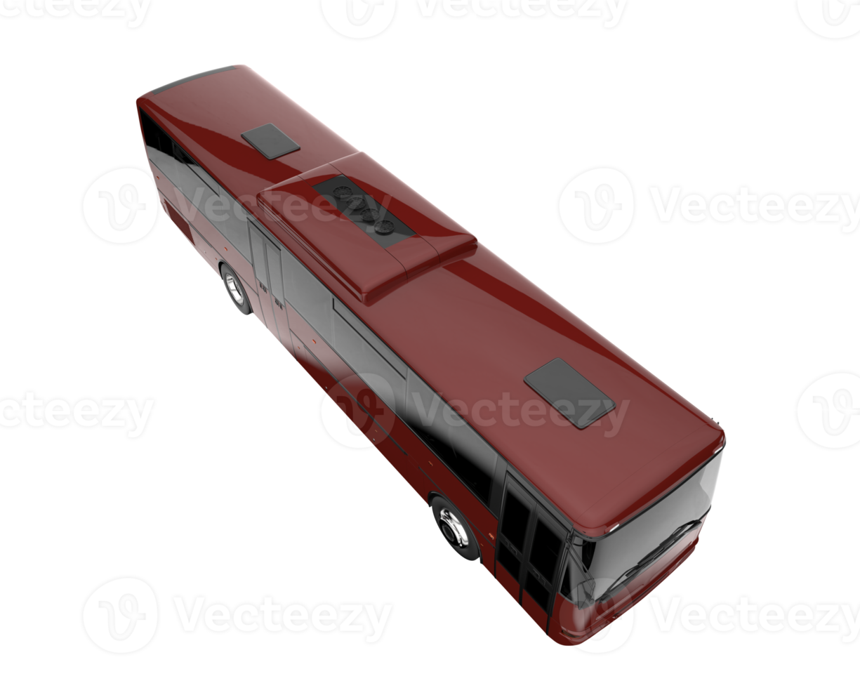 City bus isolated on transparent background. 3d rendering - illustration png