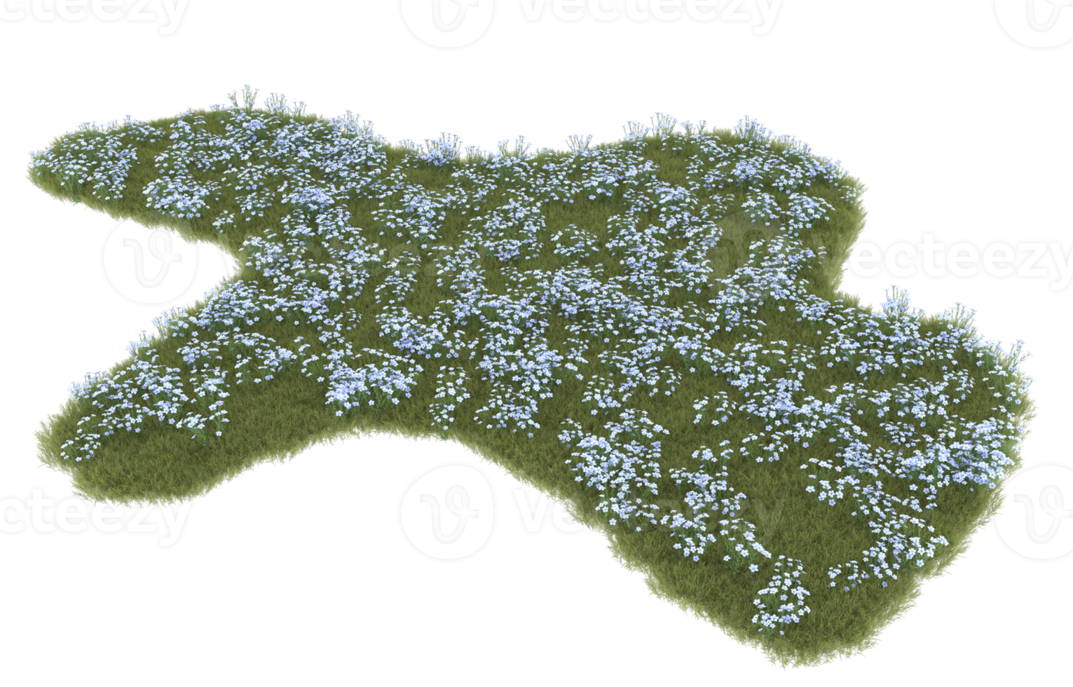 Realistic foliage isolated on transparent background. 3d rendering - illustration png