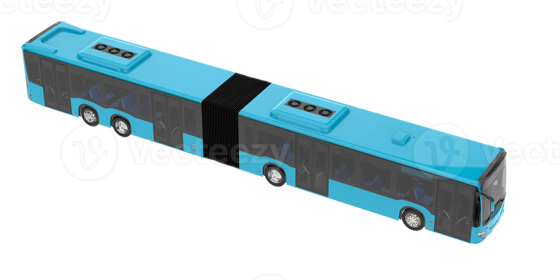City bus isolated on transparent background. 3d rendering - illustration png