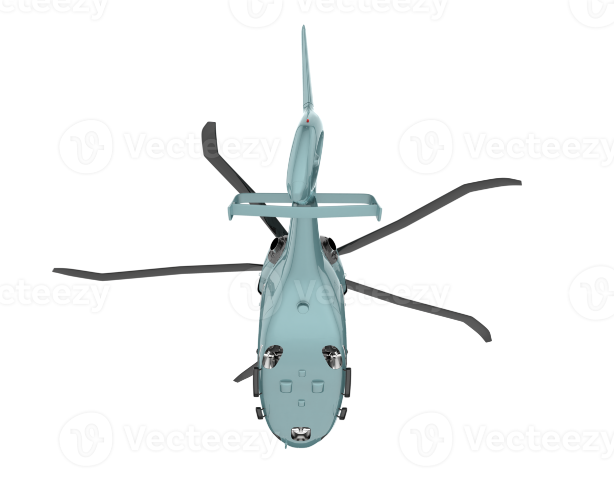 Helicopter isolated on transparent background. 3d rendering - illustration png