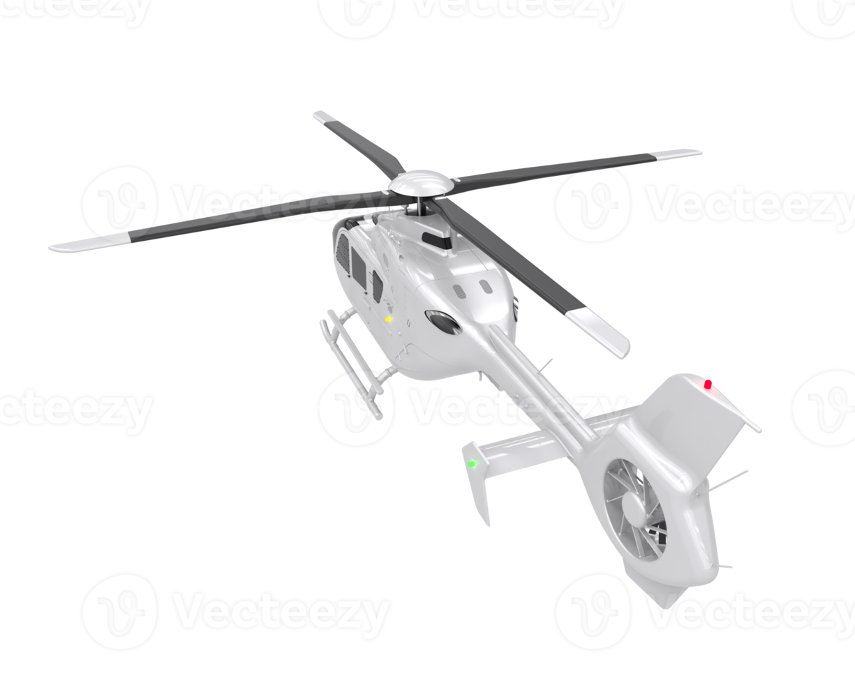 Helicopter isolated on transparent background. 3d rendering - illustration png