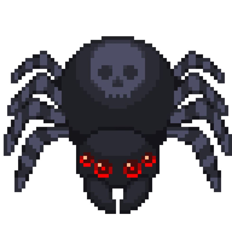 tarántula espeluznante de dibujos animados retro png