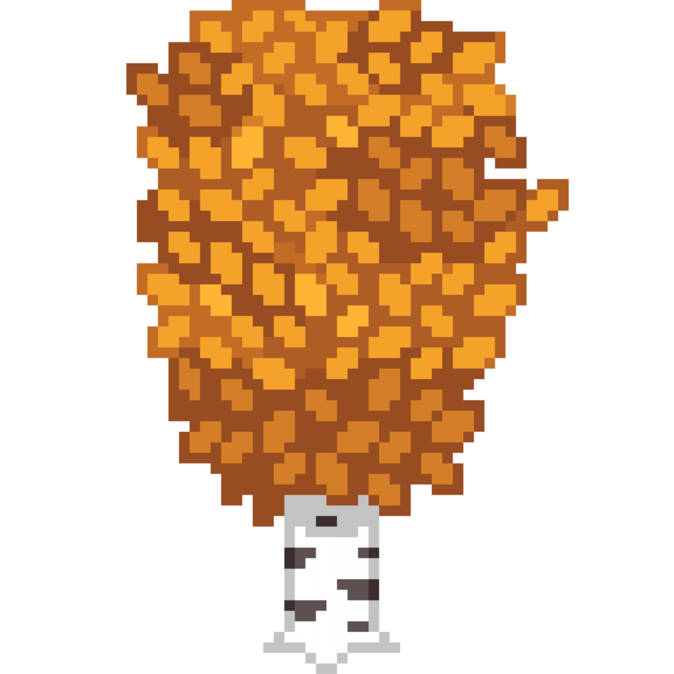 una ilustración de arte de píxeles de estilo retro de 8 bits de un árbol de abedul. png