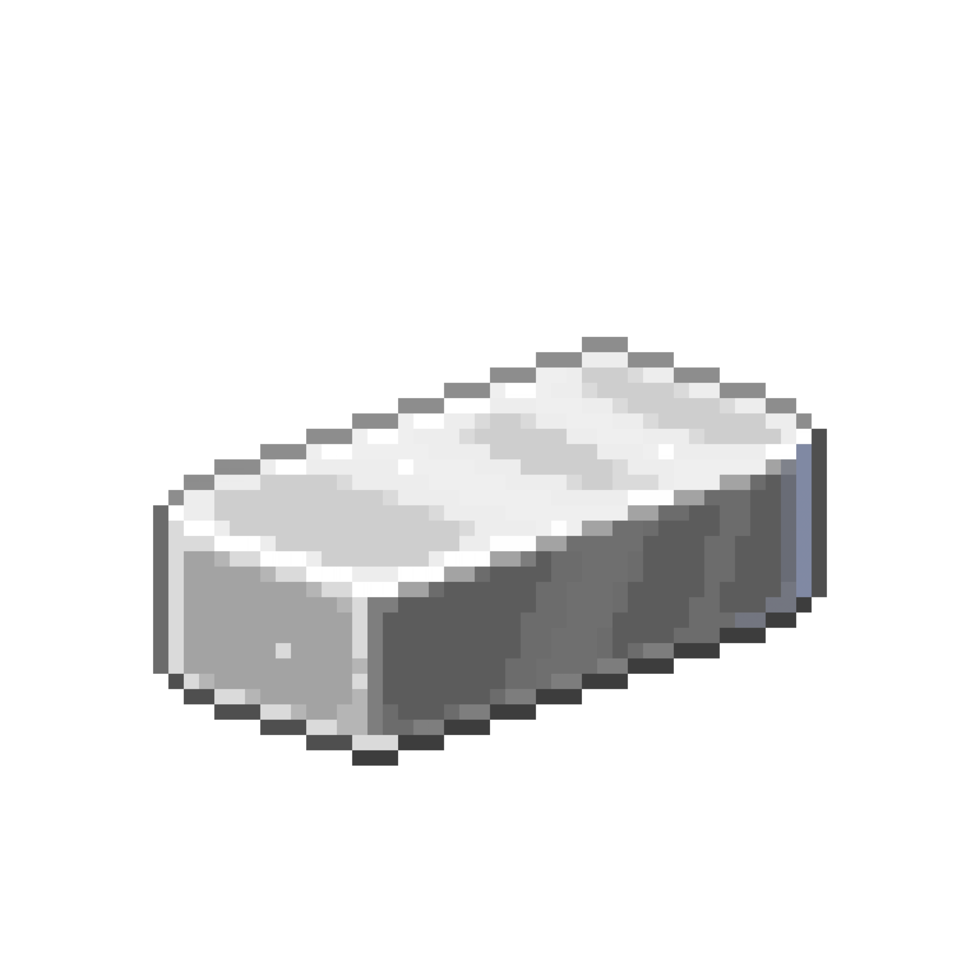 An 8 bit retro styled pixel art illustration of an iron bar ingot