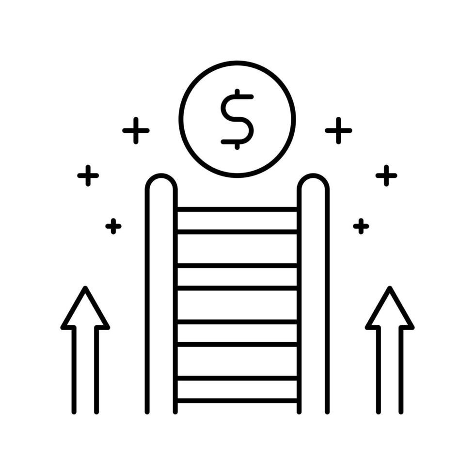 career ladder line icon vector illustration