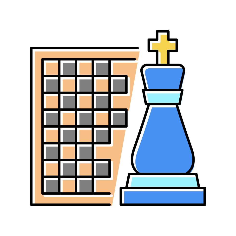 chess geek color icon vector illustration sign