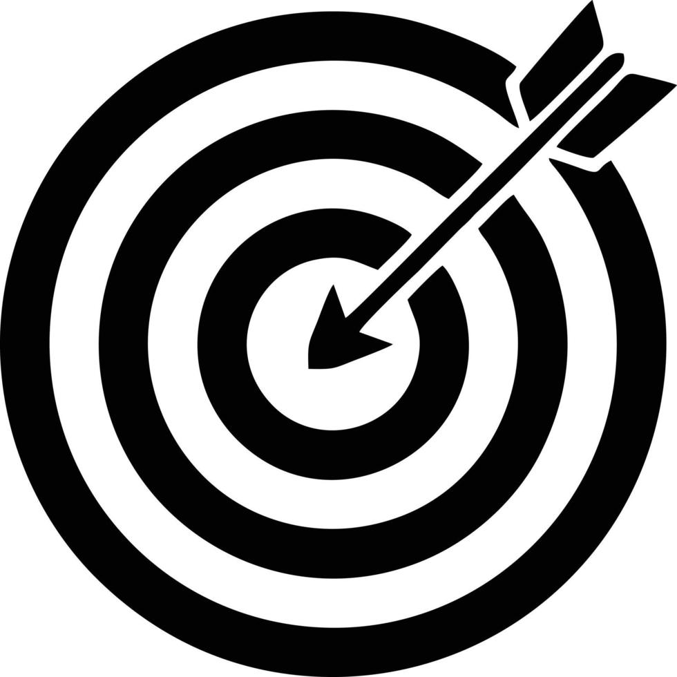 Target focus icon symbol vector image, illustration of the success goal icon concept. EPS 10