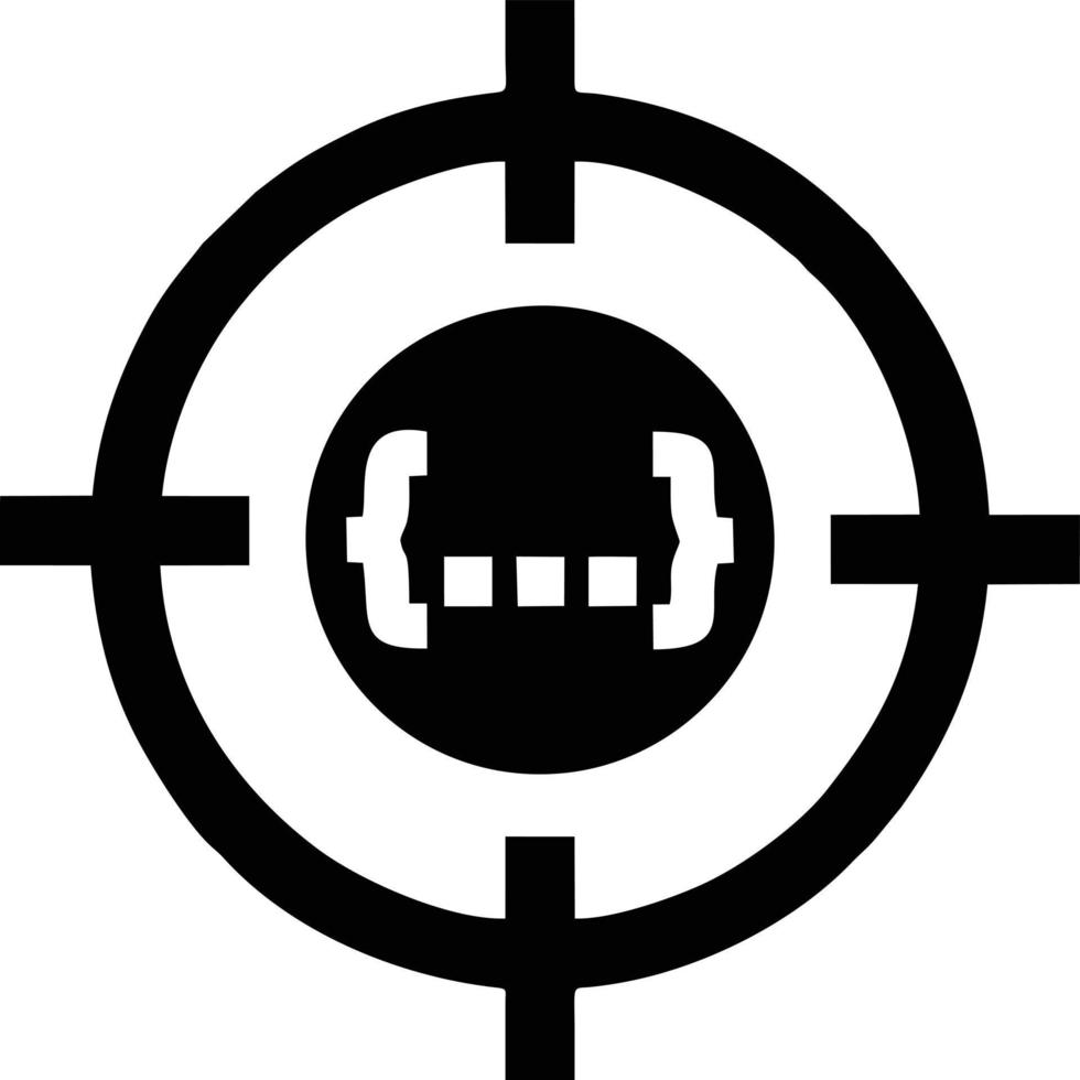 Target focus icon symbol vector image, illustration of the success goal icon concept. EPS 10