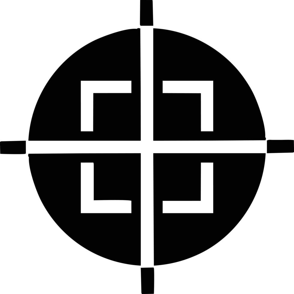 Target focus icon symbol vector image, illustration of the success goal icon concept. EPS 10