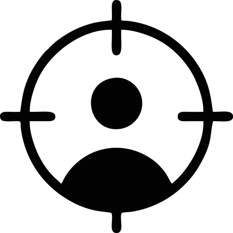 Target focus icon symbol vector image, illustration of the success goal icon concept. EPS 10