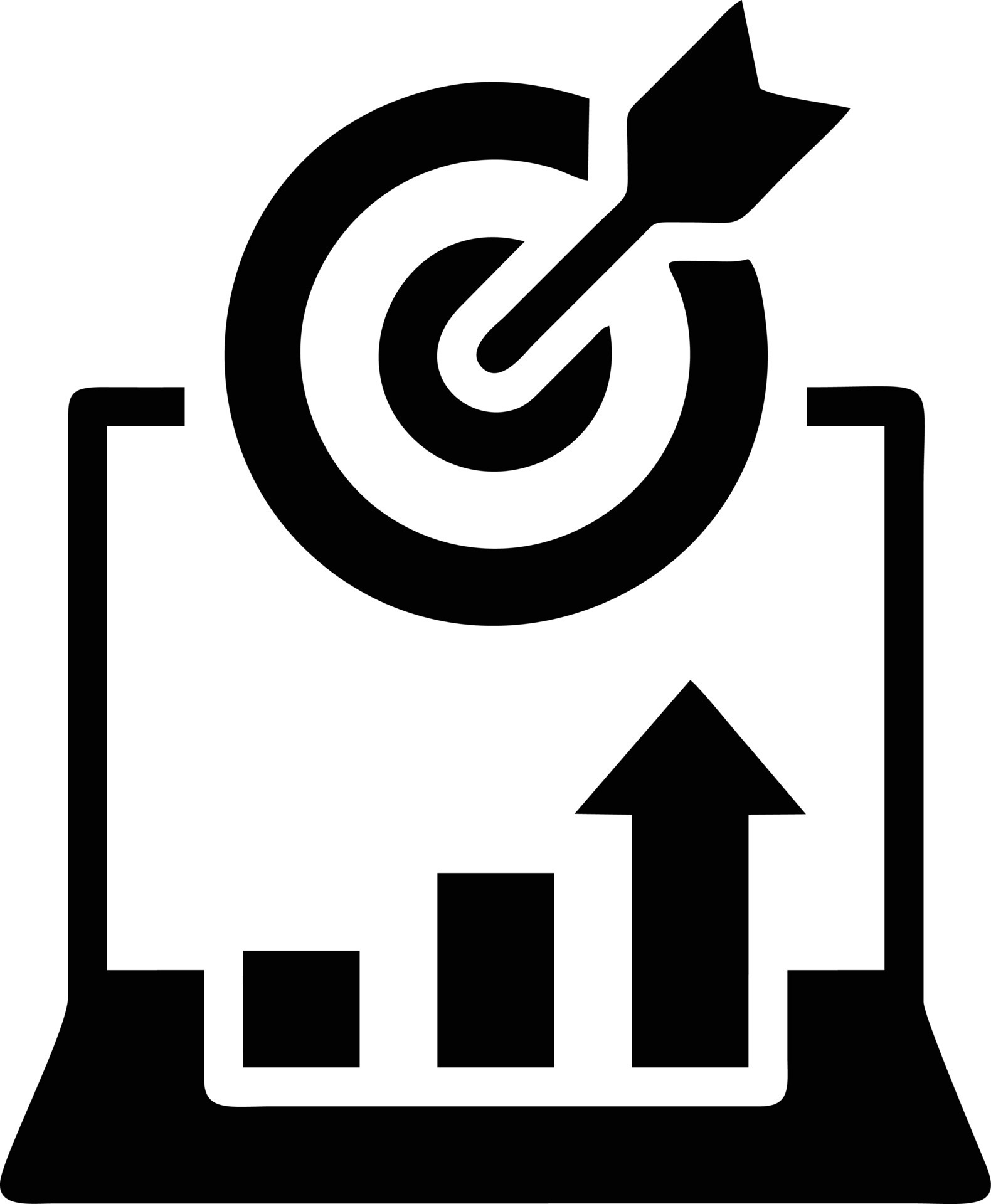 Target focus icon symbol vector image, illustration of the success goal ...