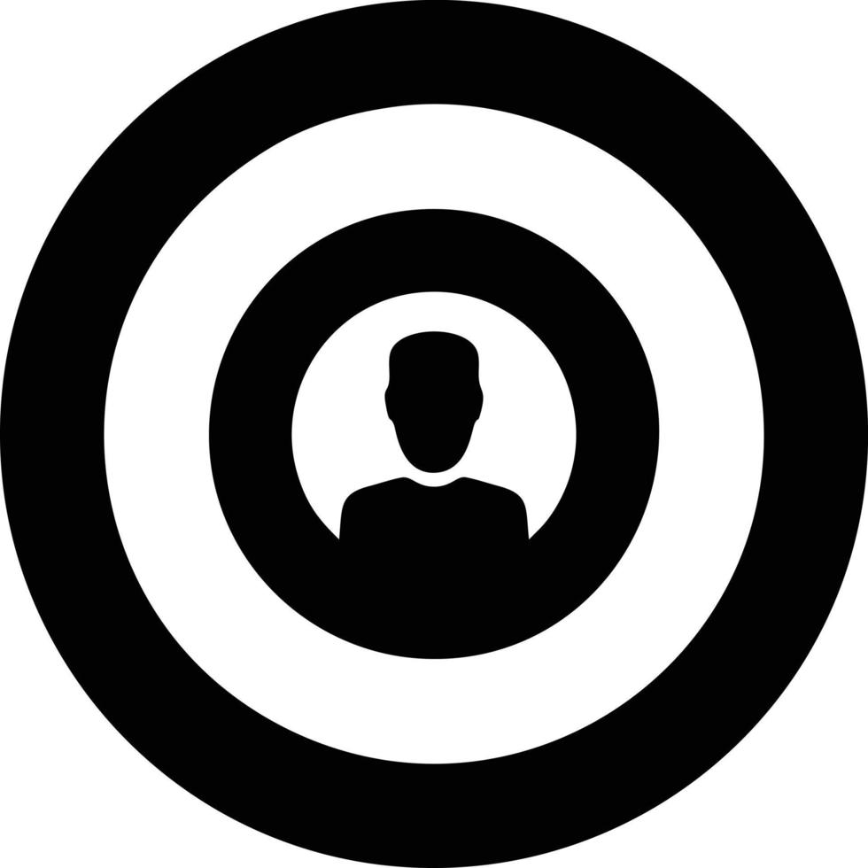 Target focus icon symbol vector image, illustration of the success goal icon concept. EPS 10