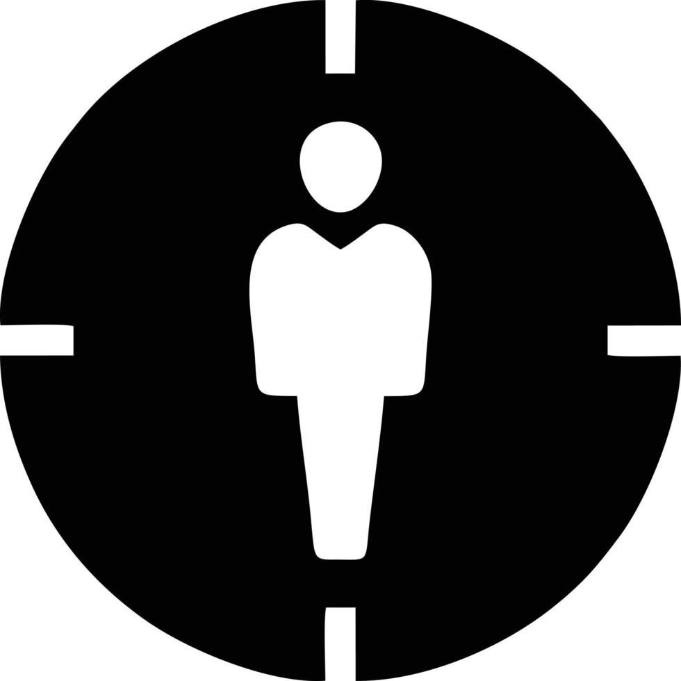 Target focus icon symbol vector image, illustration of the success goal icon concept. EPS 10