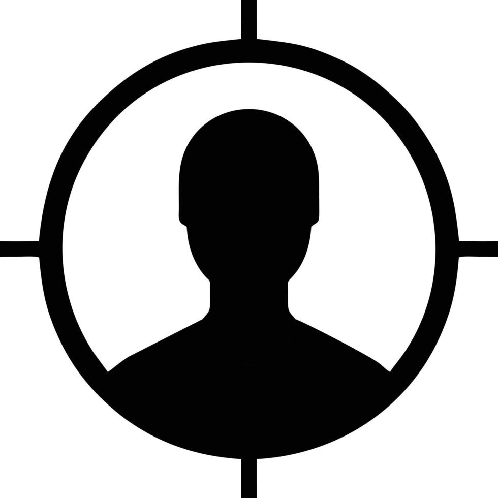 Target focus icon symbol vector image, illustration of the success goal icon concept. EPS 10