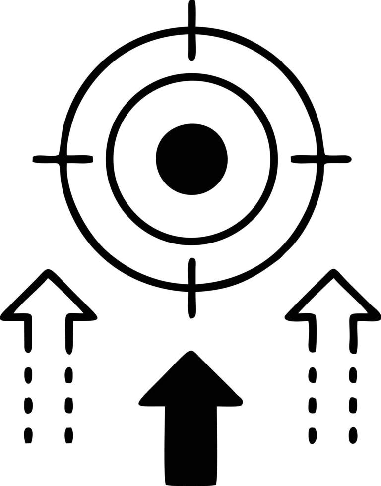 Target focus icon symbol vector image, illustration of the success goal icon concept. EPS 10