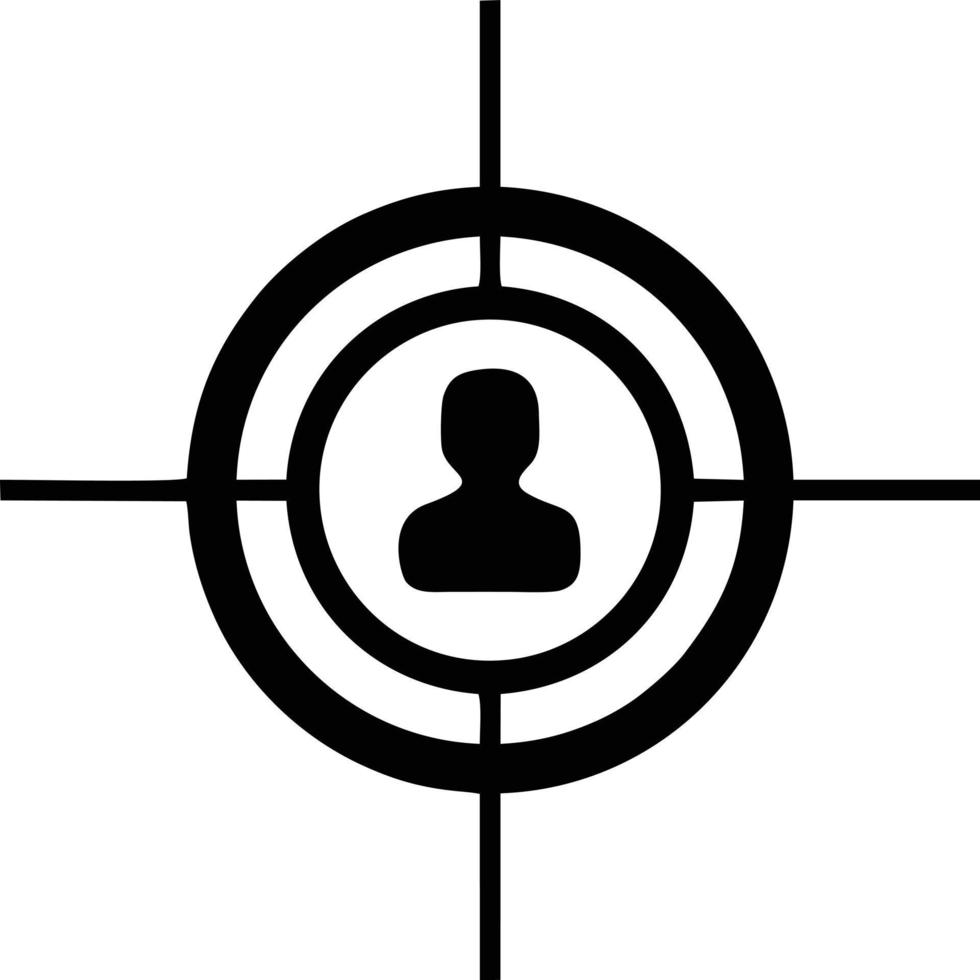 Target focus icon symbol vector image, illustration of the success goal icon concept. EPS 10