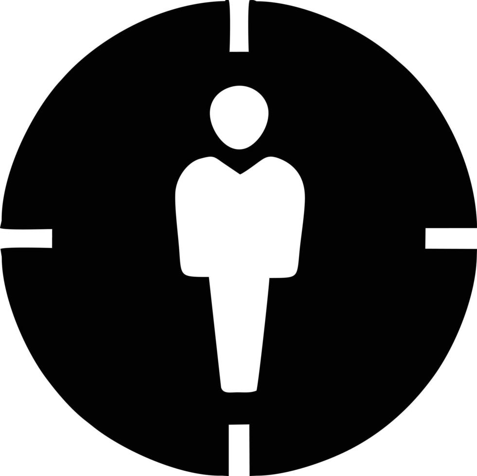 Target focus icon symbol vector image, illustration of the success goal icon concept. EPS 10