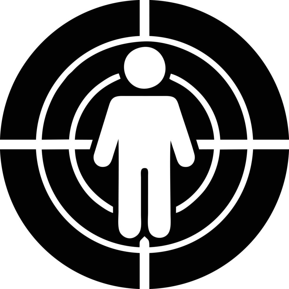 Target focus icon symbol vector image, illustration of the success goal icon concept. EPS 10