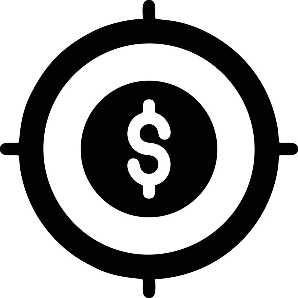 Target focus icon symbol vector image, illustration of the success goal icon concept. EPS 10