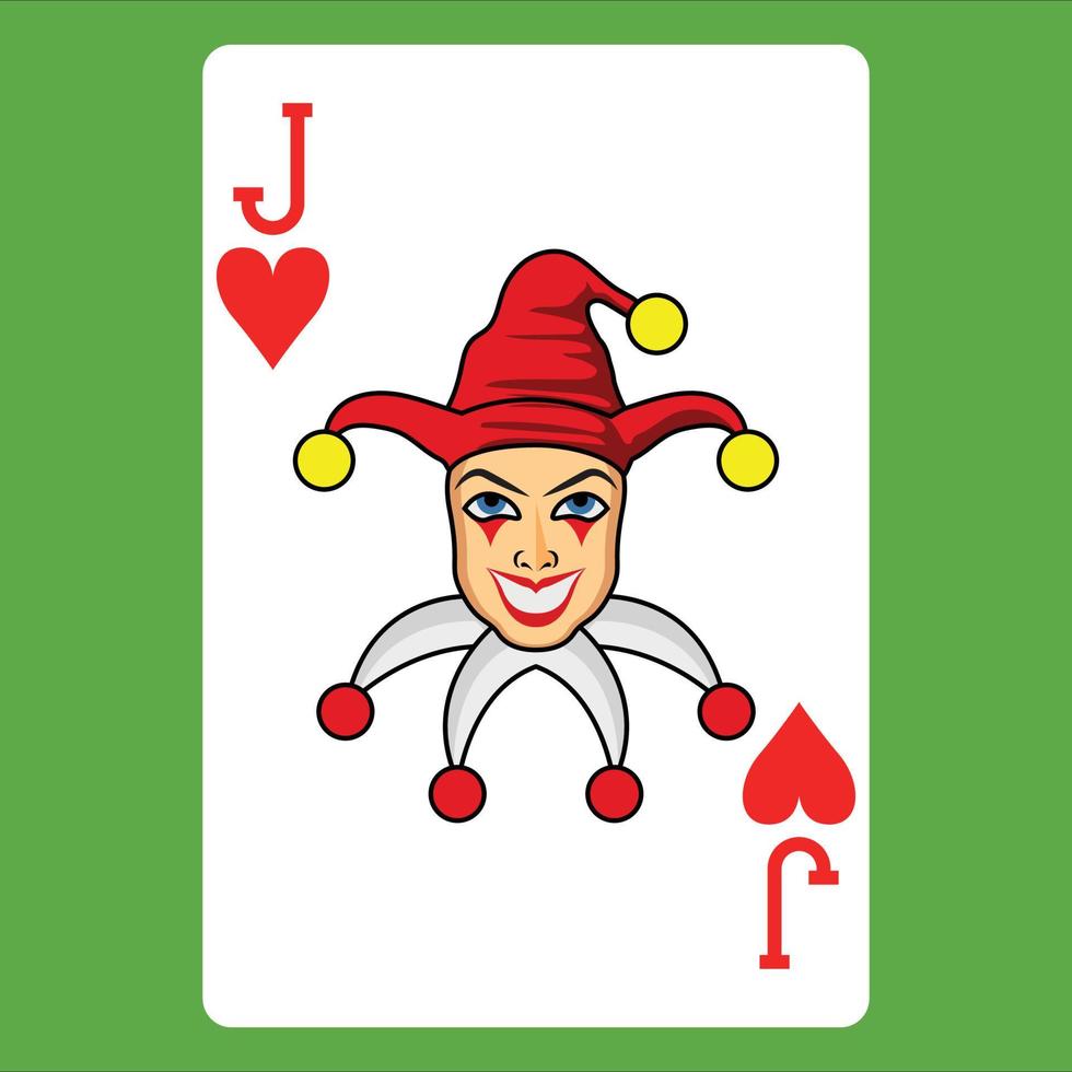 Flat color icon for poker card. vector