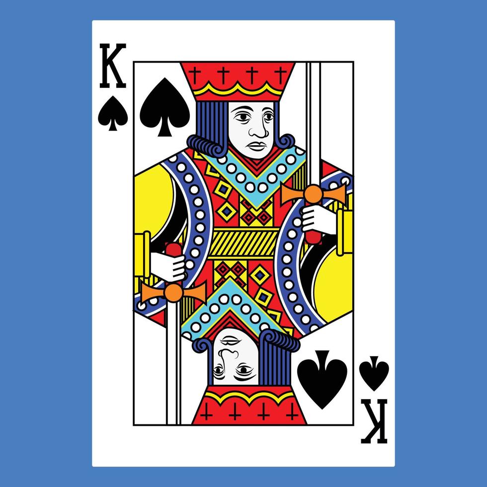 Flat color icon for poker card. vector