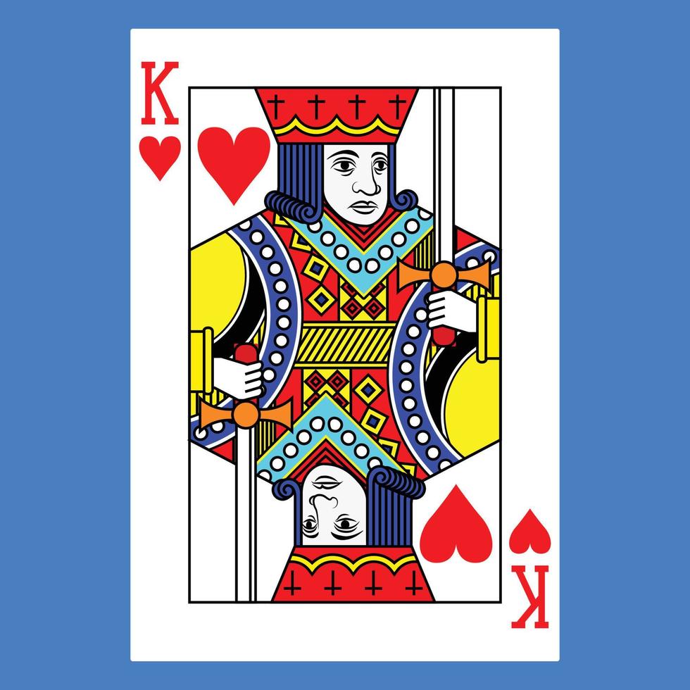 Flat color icon for poker card. vector