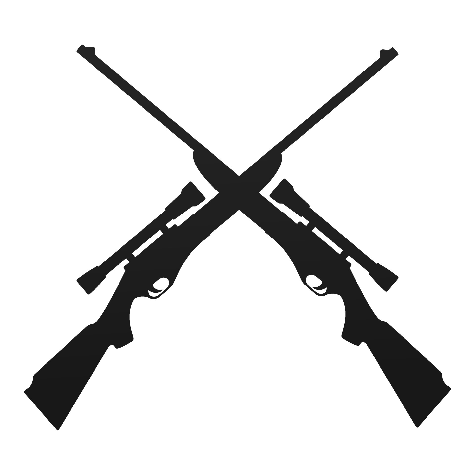 vector de icono de escopeta. signo de ilustración de rifle