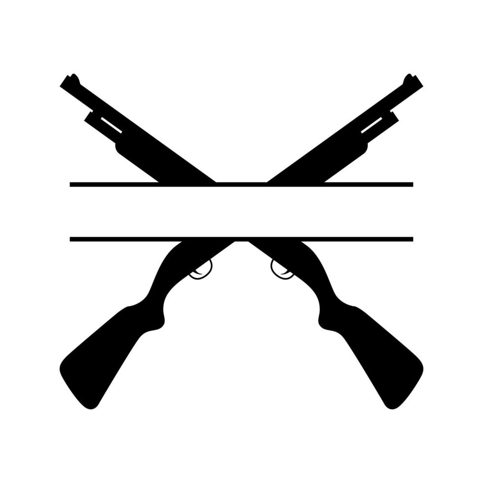 Shotgun icon vector. Rifle illustration sign. weapon symbol. Hunting logo. vector