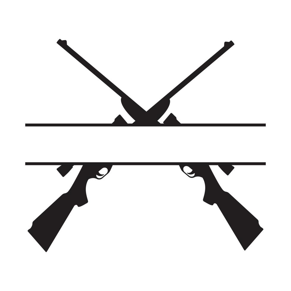 vector de icono de escopeta. signo de ilustración de rifle. símbolo de arma. logotipo de caza.