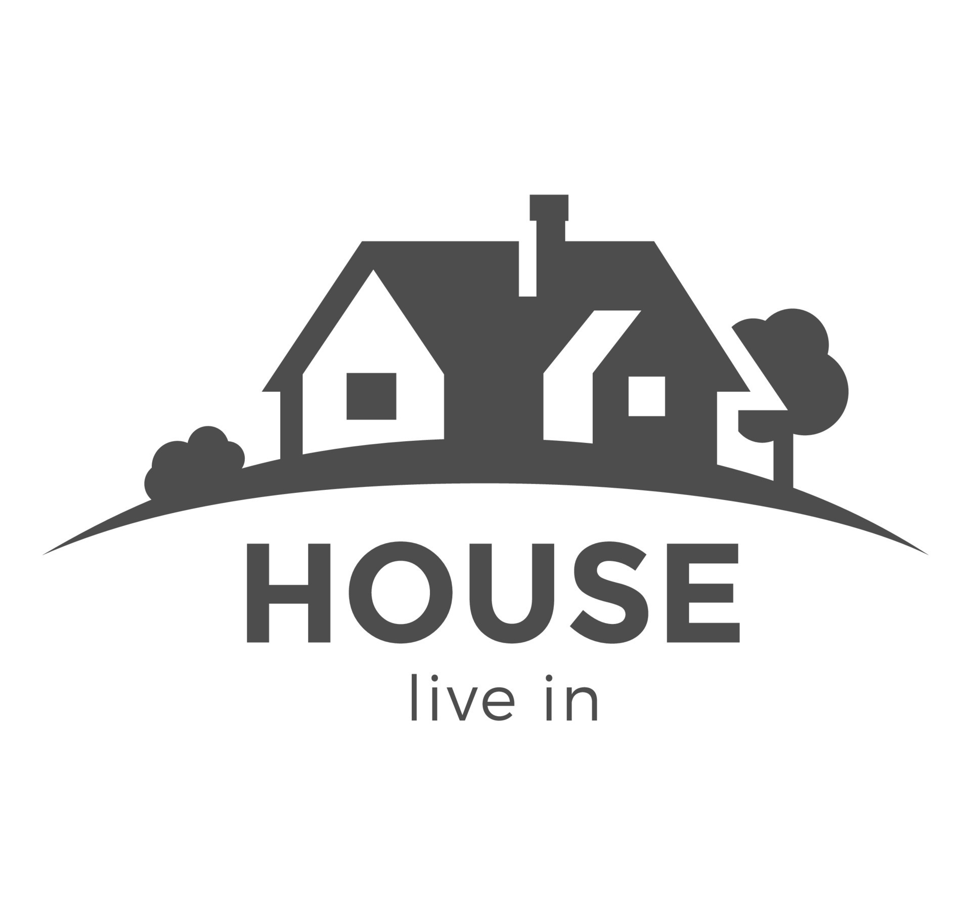 vector house logo icon. negative space style. 19528154 Vector Art at ...