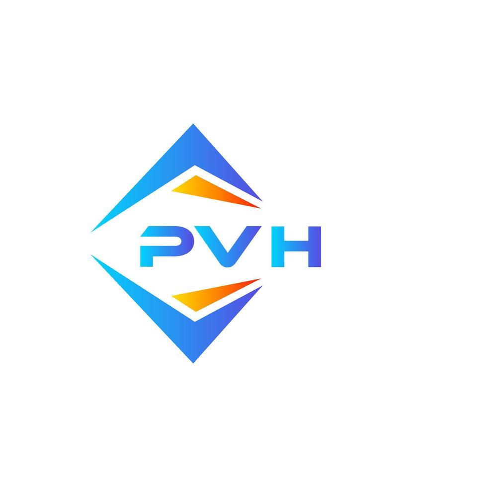 Diseño de logotipo de tecnología abstracta pvh sobre fondo blanco. pvh creative iniciales carta logo concepto. vector