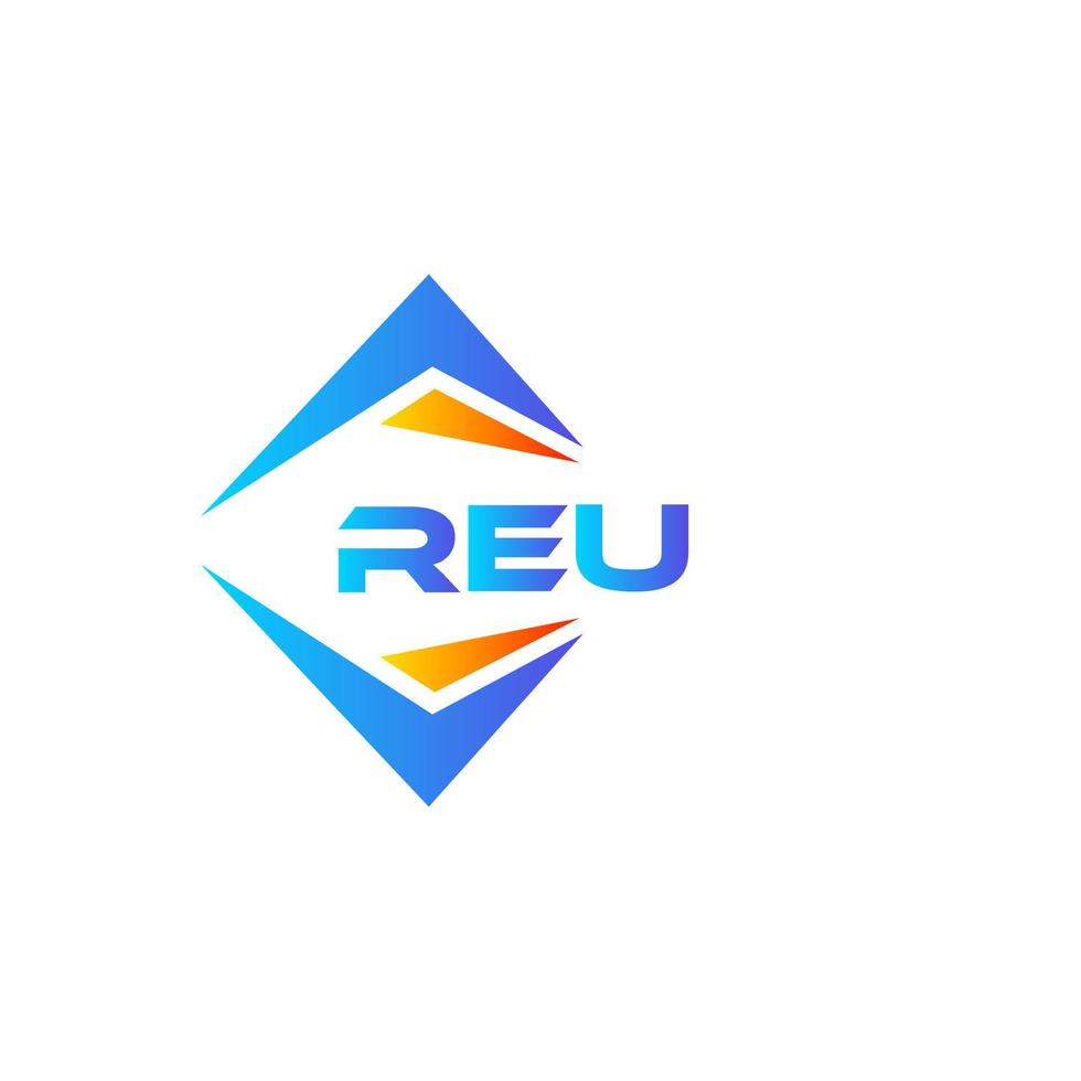 REU abstract technology logo design on white background. REU creative initials letter logo concept. vector
