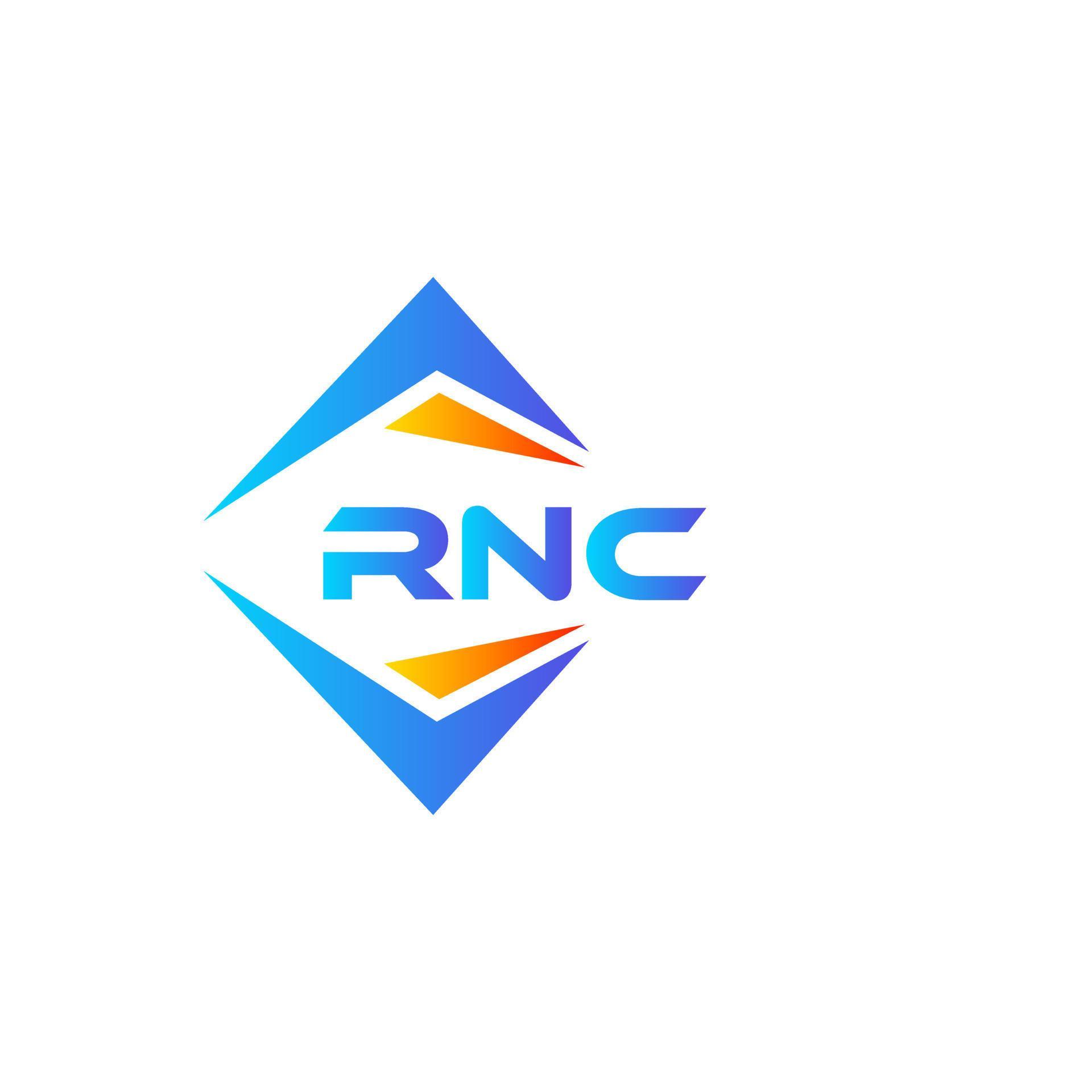 RNC abstract technology logo design on white background. RNC creative initials letter logo