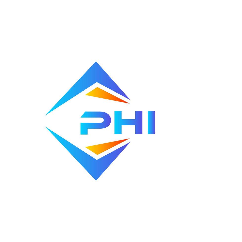 diseño de logotipo de tecnología abstracta phi sobre fondo blanco. concepto de logotipo de letra de iniciales creativas phi. vector