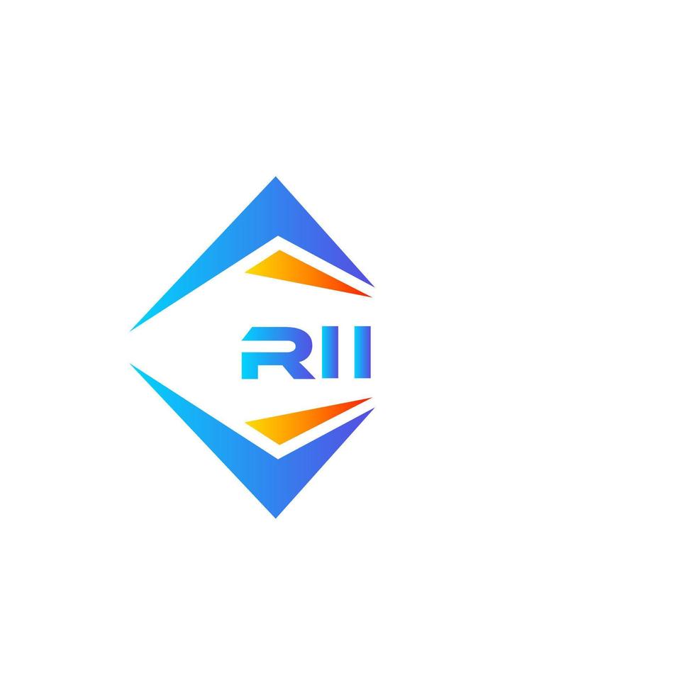 diseño de logotipo de tecnología abstracta rii sobre fondo blanco. concepto de logotipo de letra de iniciales creativas rii. vector