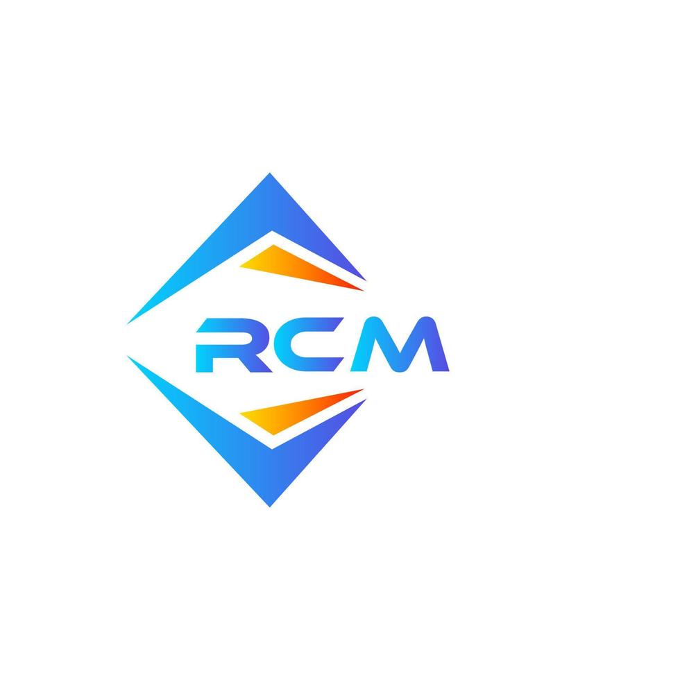 diseño de logotipo de tecnología abstracta rcm sobre fondo blanco. concepto de logotipo de letra de iniciales creativas rcm. vector