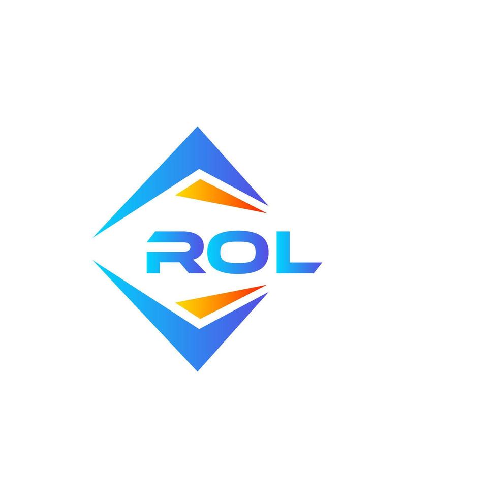 diseño de logotipo de tecnología abstracta rol sobre fondo blanco. concepto creativo del logotipo de la letra de las iniciales de rol. vector