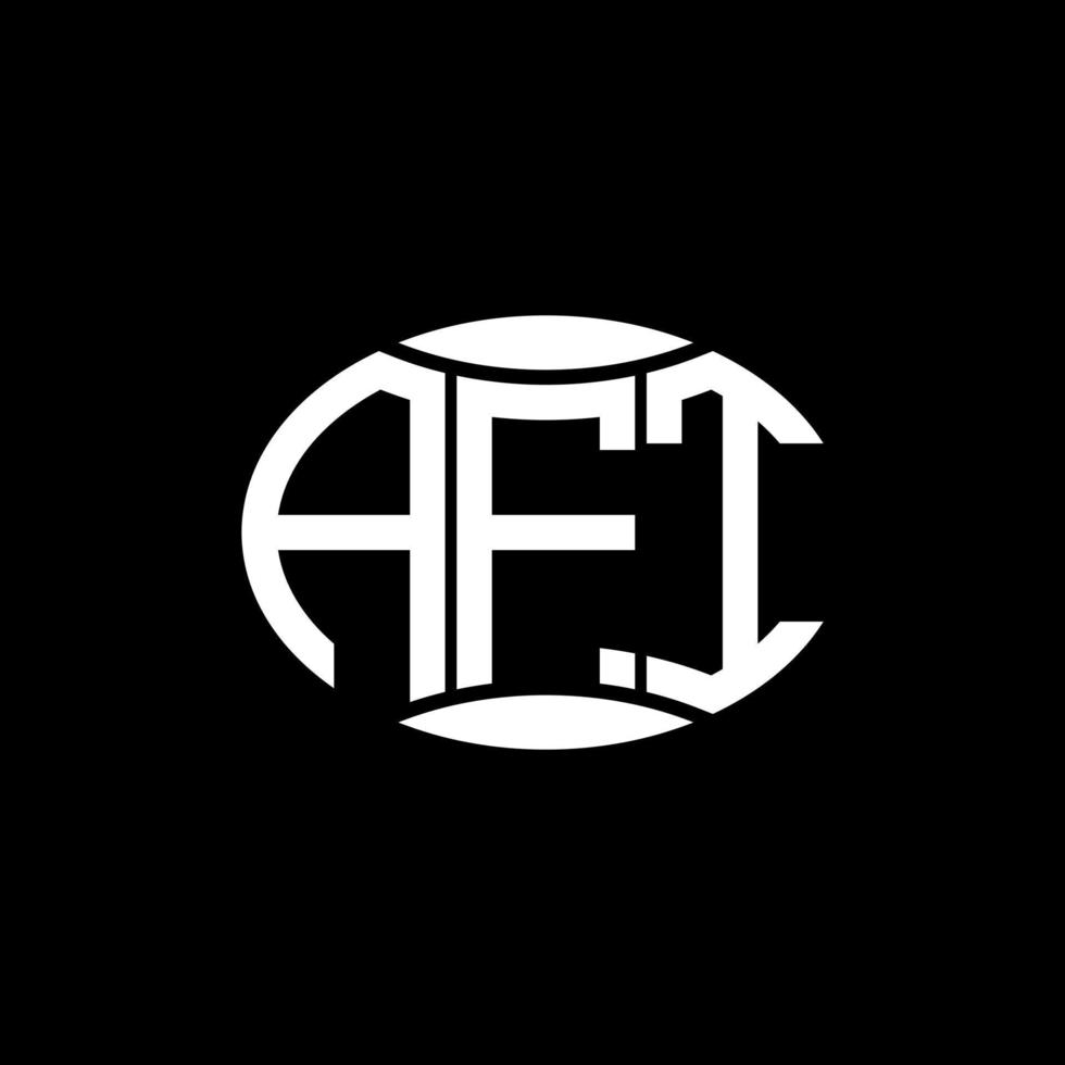 AFT abstract monogram circle logo design on black background. AFT Unique creative initials letter logo. vector